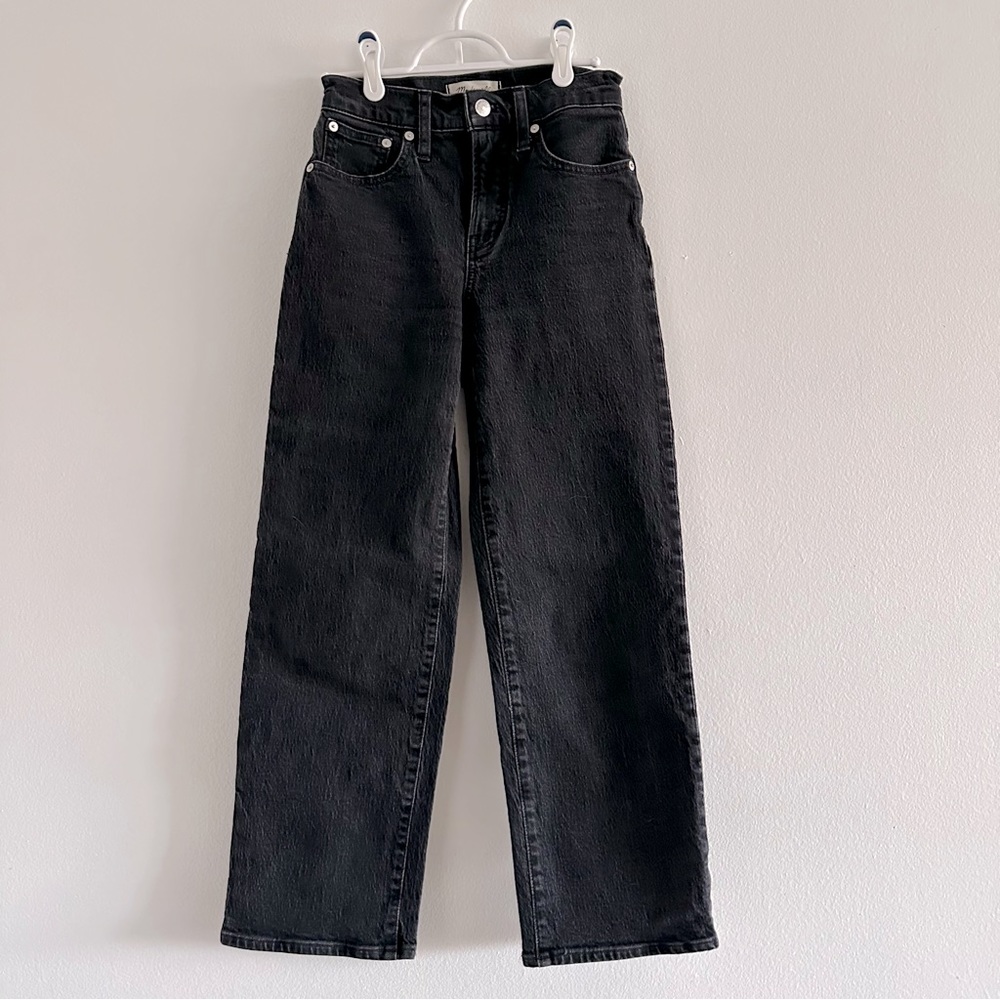 Madewell petite perfect vintage wide-leg jean in black